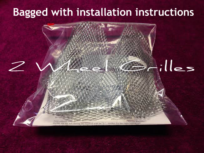 2004 HAYABUSA GSXR 1300 CHROME FAIRING TAIL & NOSE GRILLS SCREENS VENTS MESH
