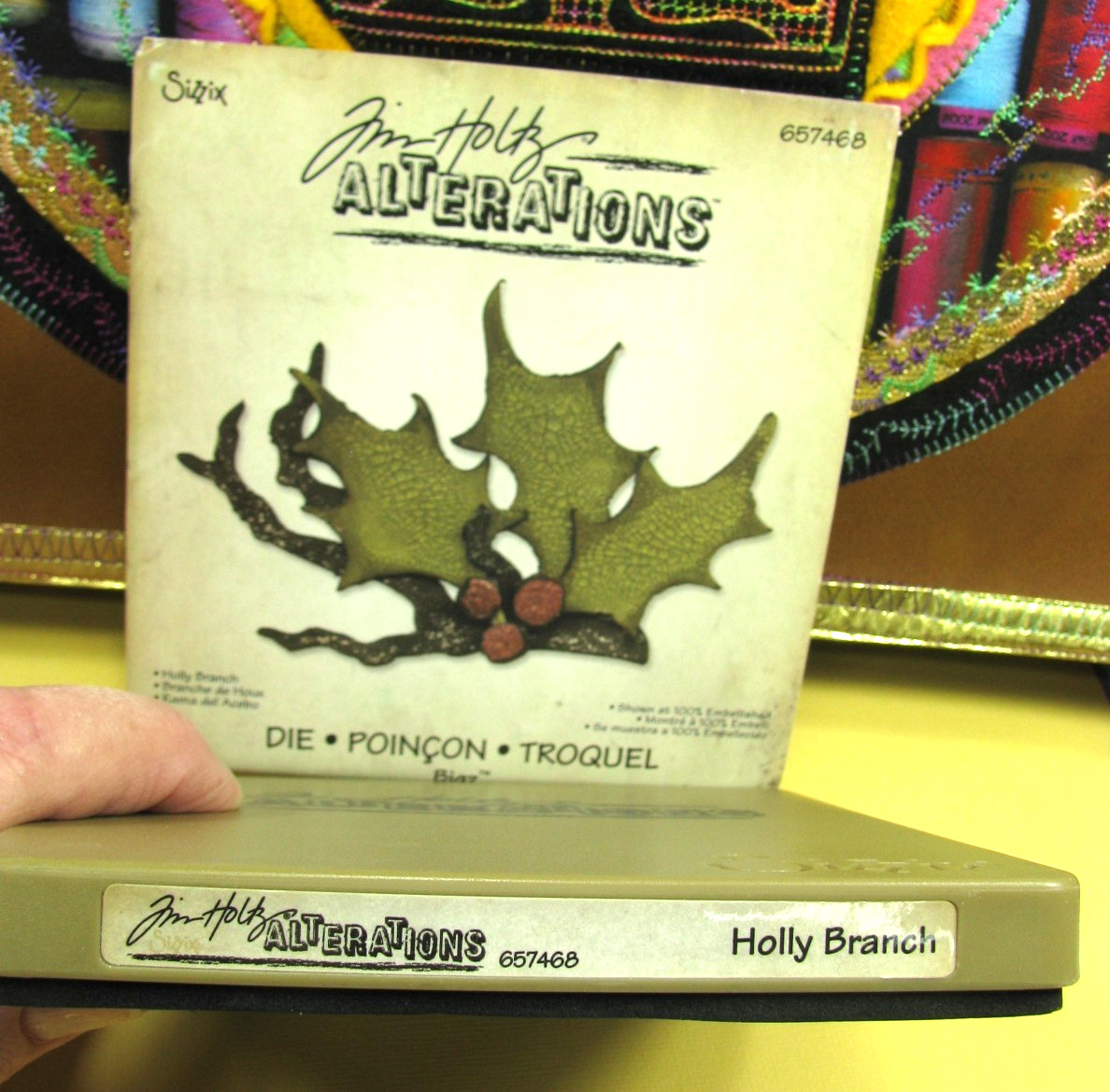 Tim Holtz, Sizzix Die, HOLLY BRANCH #657468, Bigz, Alterations, CLEARANCE! WOW!