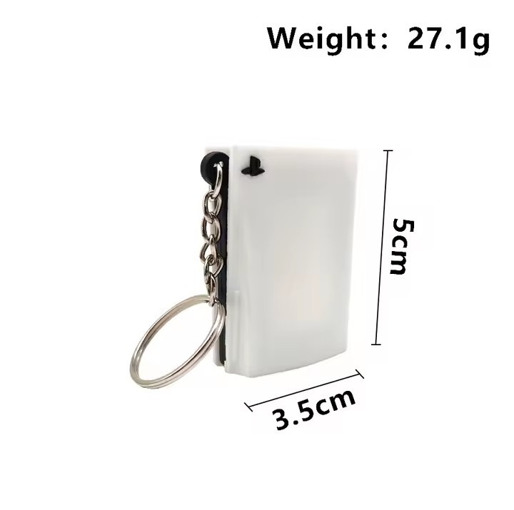 PS5 PlayStation 5 White Console Video Game Themed Rubber Keychain Keyring New