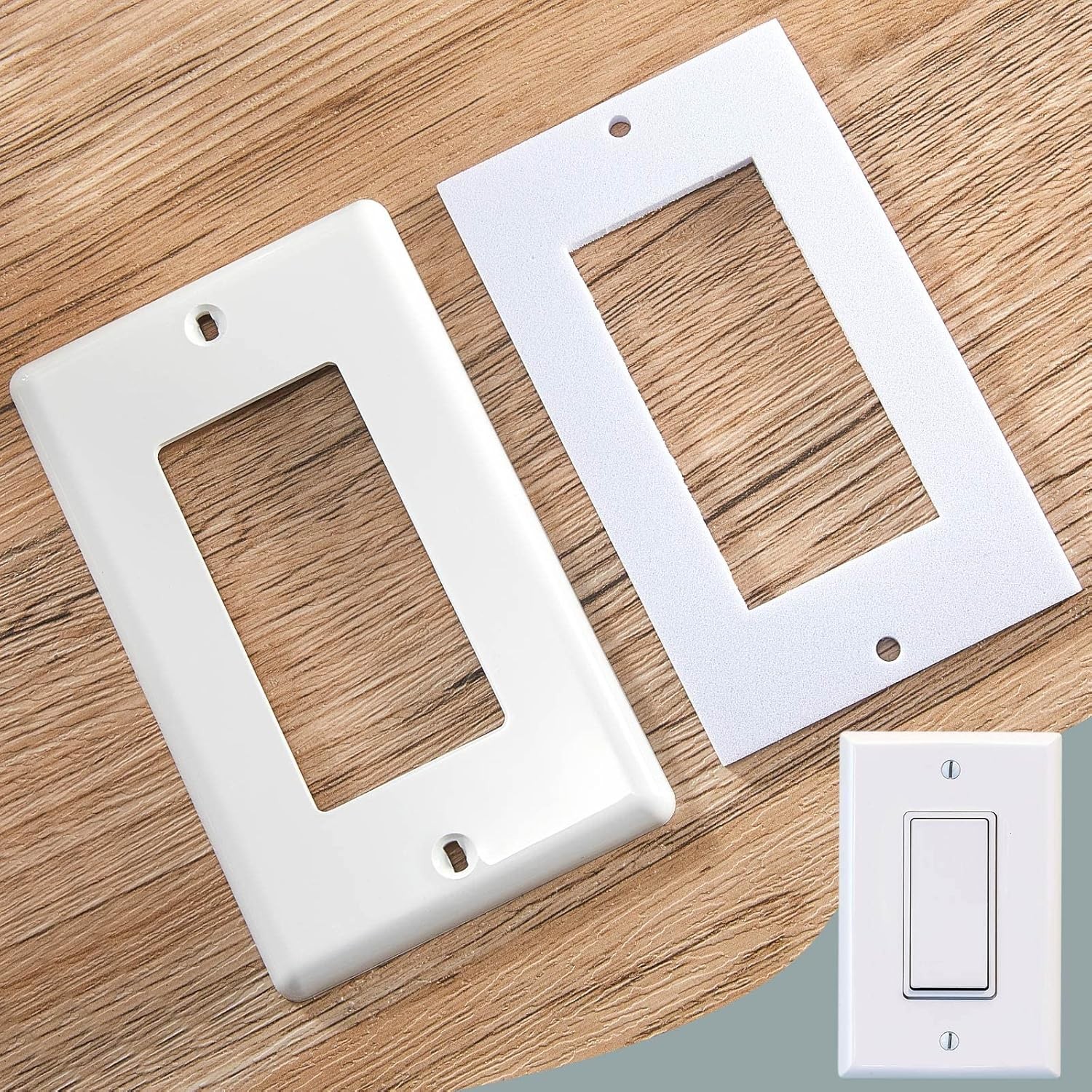 100 Pcs Outlet Insulation and Draft Sealers Foam Insulation Pads Electrical O...
