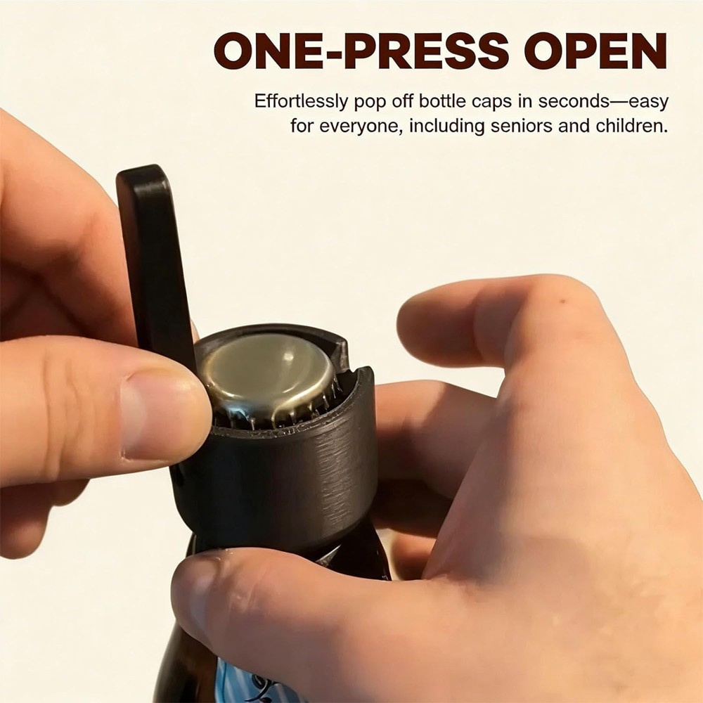3D Printed Pop Up Bottle Opener - Fun Flipping Cap Launcher for Men Bar Tool