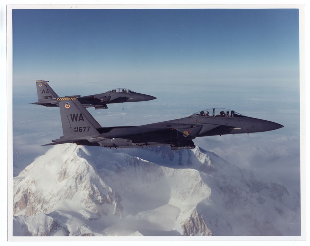 1990 McDonnell Douglas F-15 Eagle 881677 881678 57th Wing 8x10 Original Photo