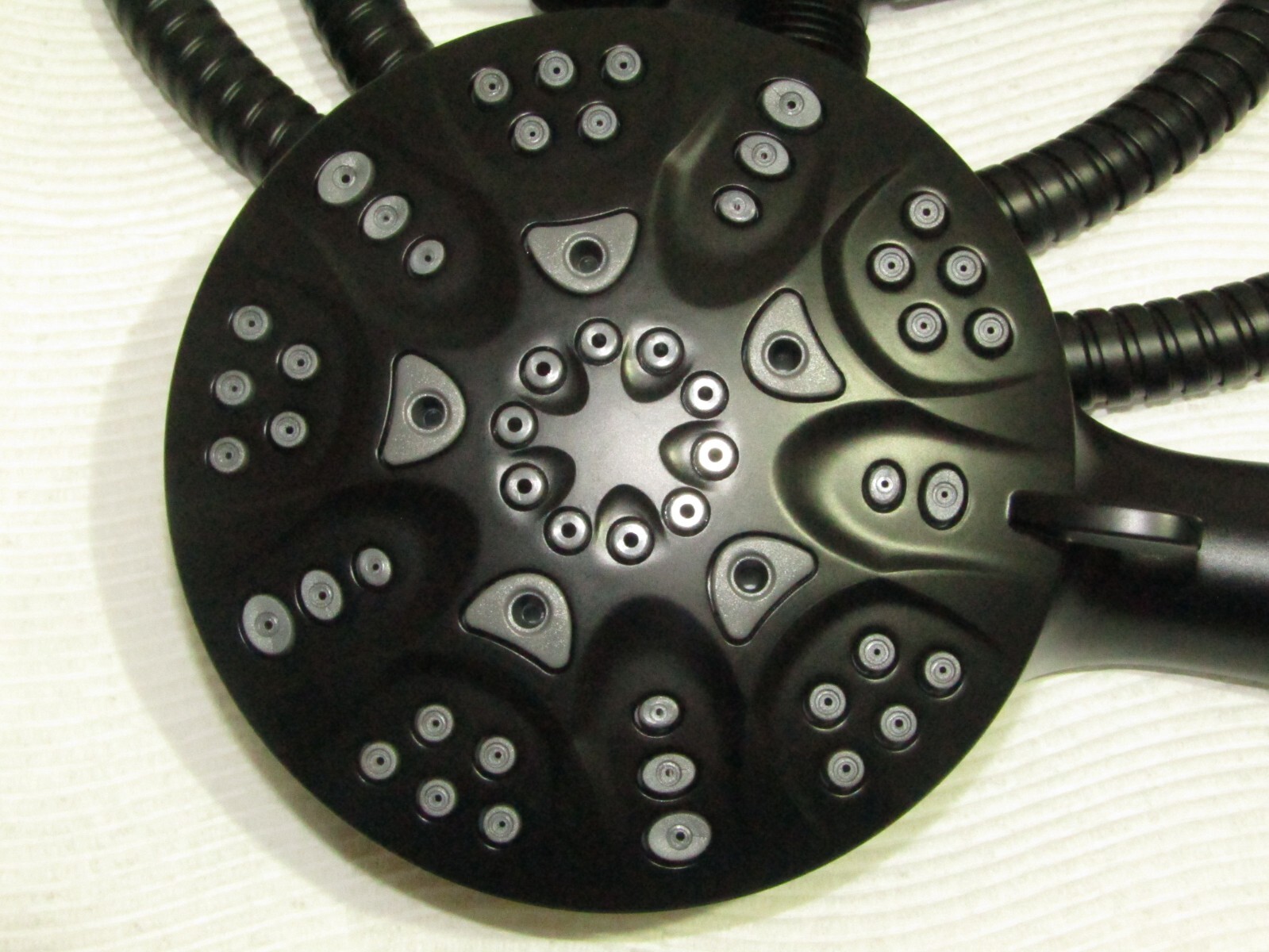 Black Modified High Pressure Shower Head 10.5gpm 6 Settings Hand Held