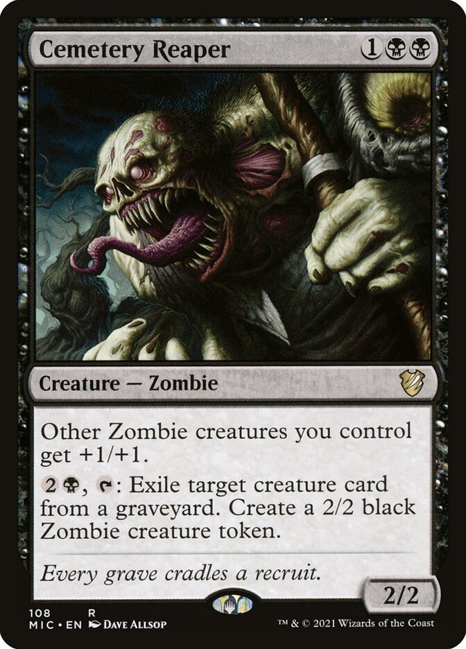 MTG Cemetery Reaper (108/209) Innistrad Midnight Hunt Commander LP