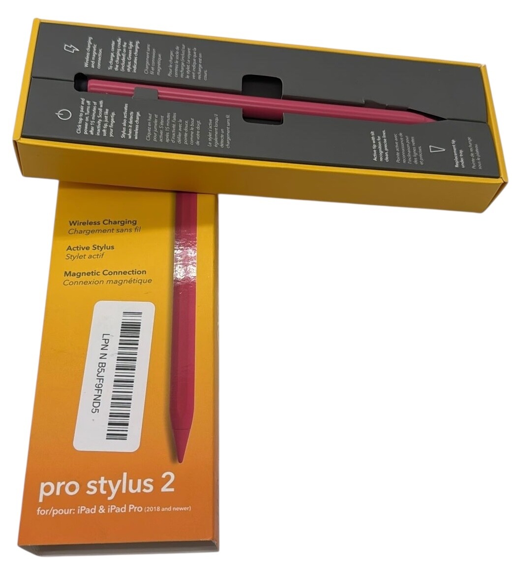 ZAGG Pro Stylus 2 Active Dual-Tip Pencil Stylus with Wireless Charging - Red