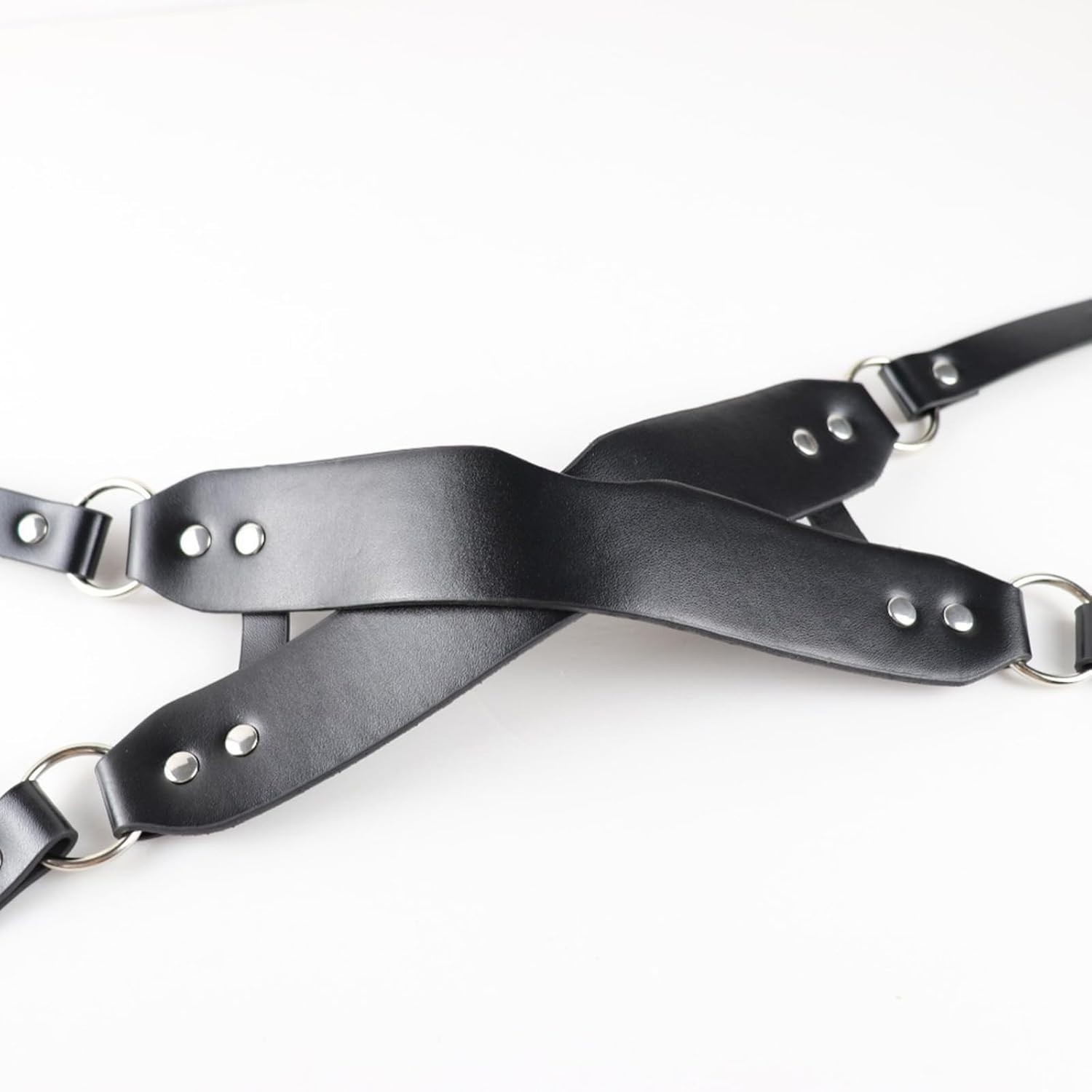 Adjustable BDSM Blindfold Eye Mask for Couples Soft PU Leather Comfortable Wear