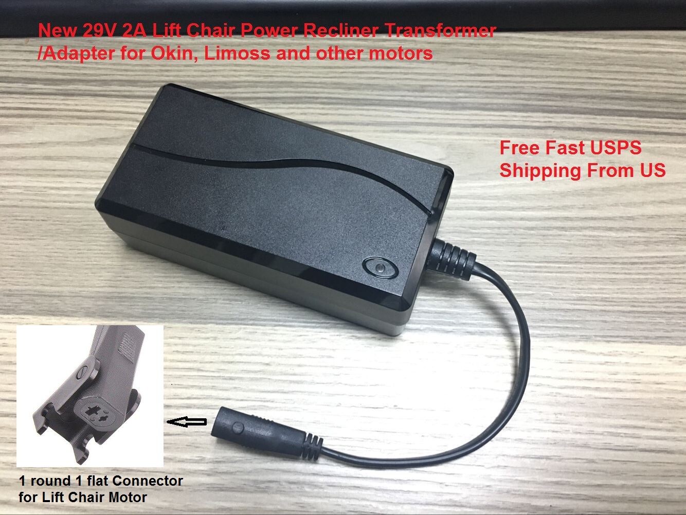 29V 2A Okin Pride lift Chair Recliner Power Switching Power Supply Transformer