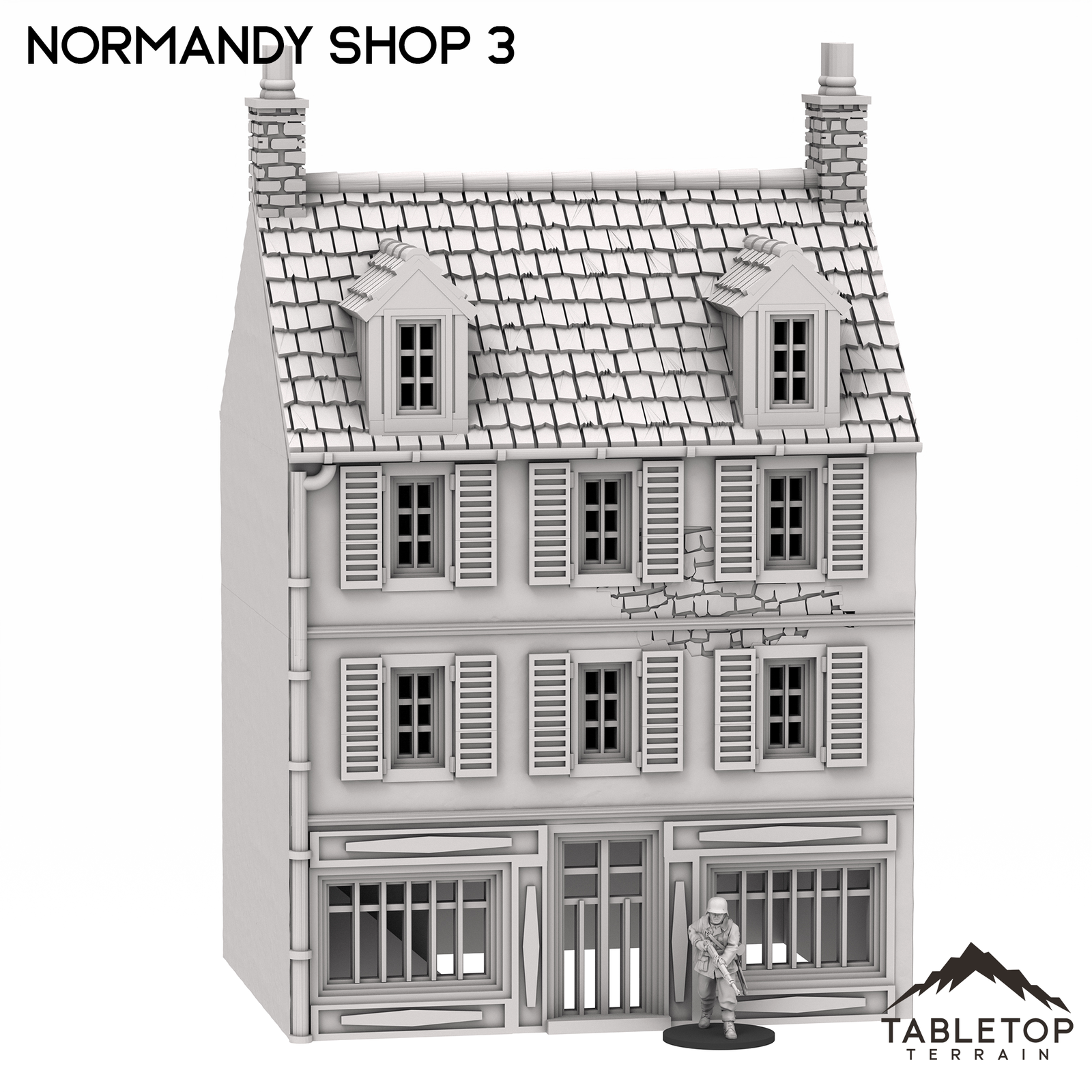 Normandy Town Square Pack - WWII Wargame Tabletop Terrain
