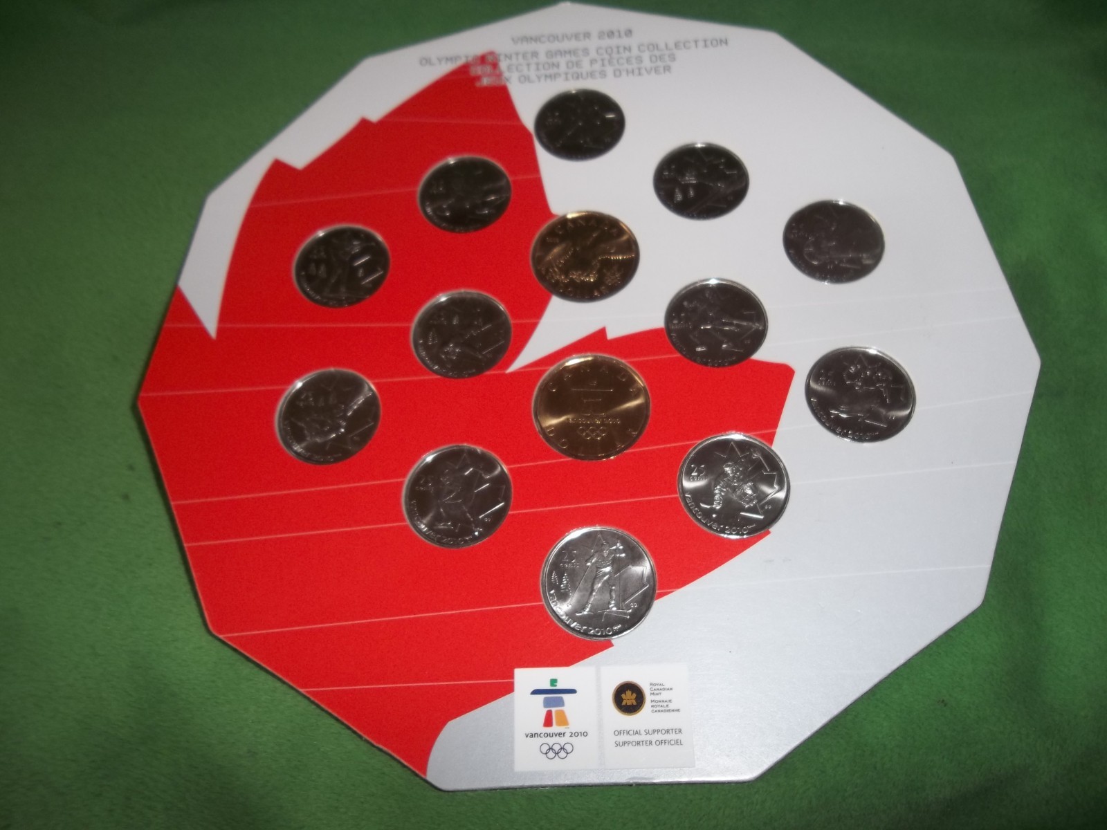 VANCOUVER 2010 WINTER OLYMPICS  COIN SET