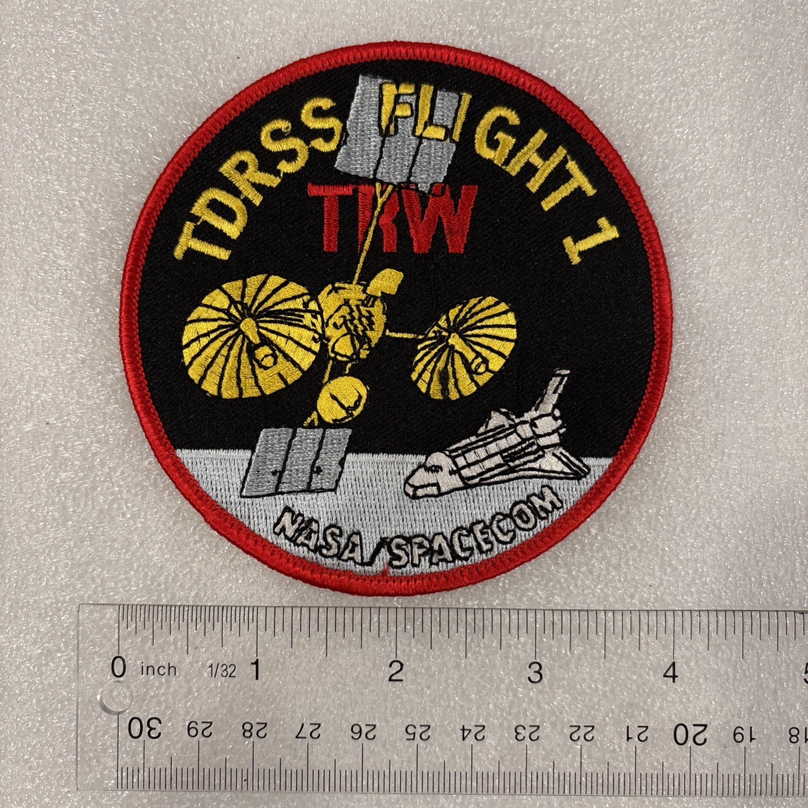NASA/SPACECOM TDRSS Flight 1 TRW mission patch