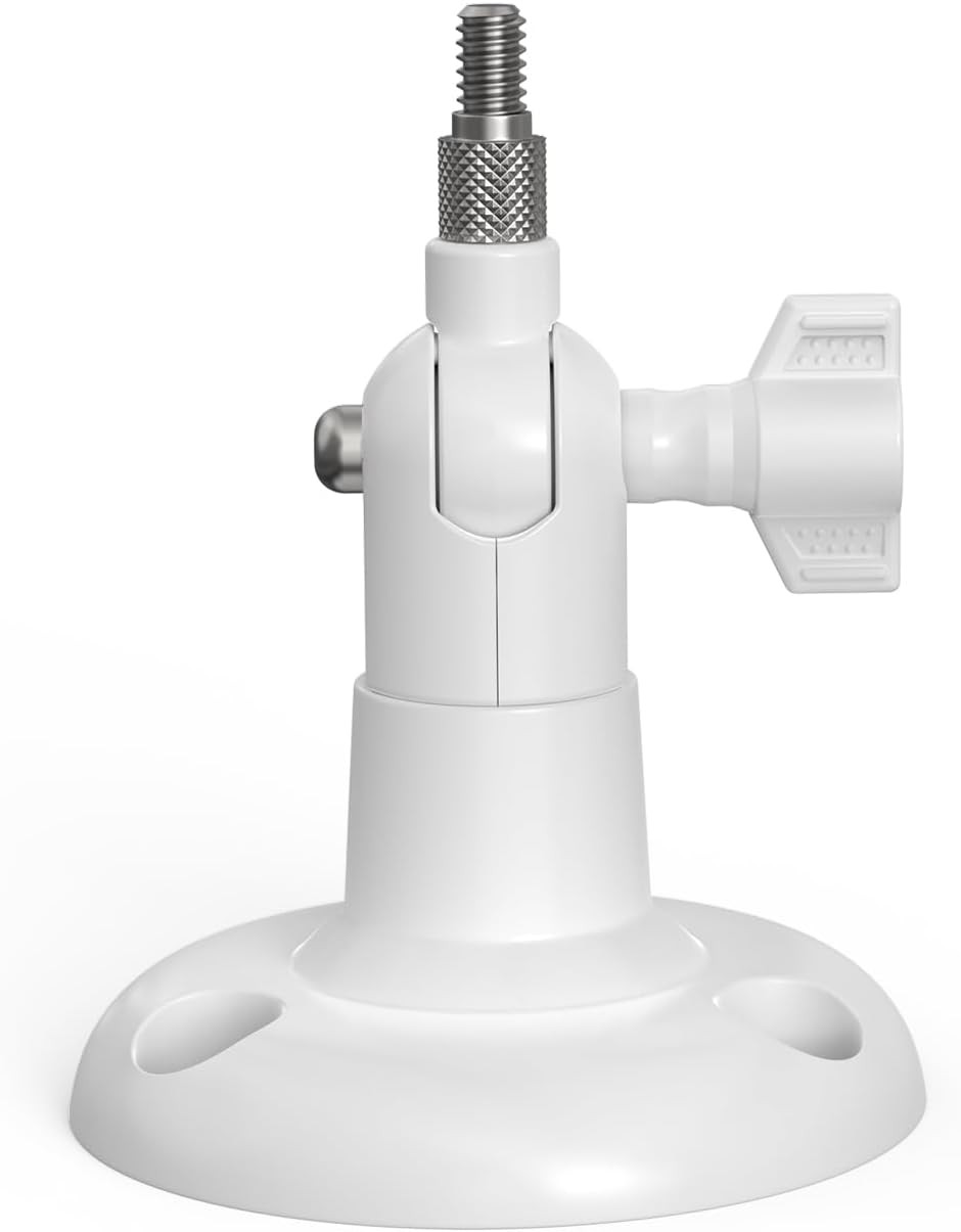 Indoor/Outdoor Security Camera Wall Mount, White, 1-Pack | Universal 1/4"-20 Pla
