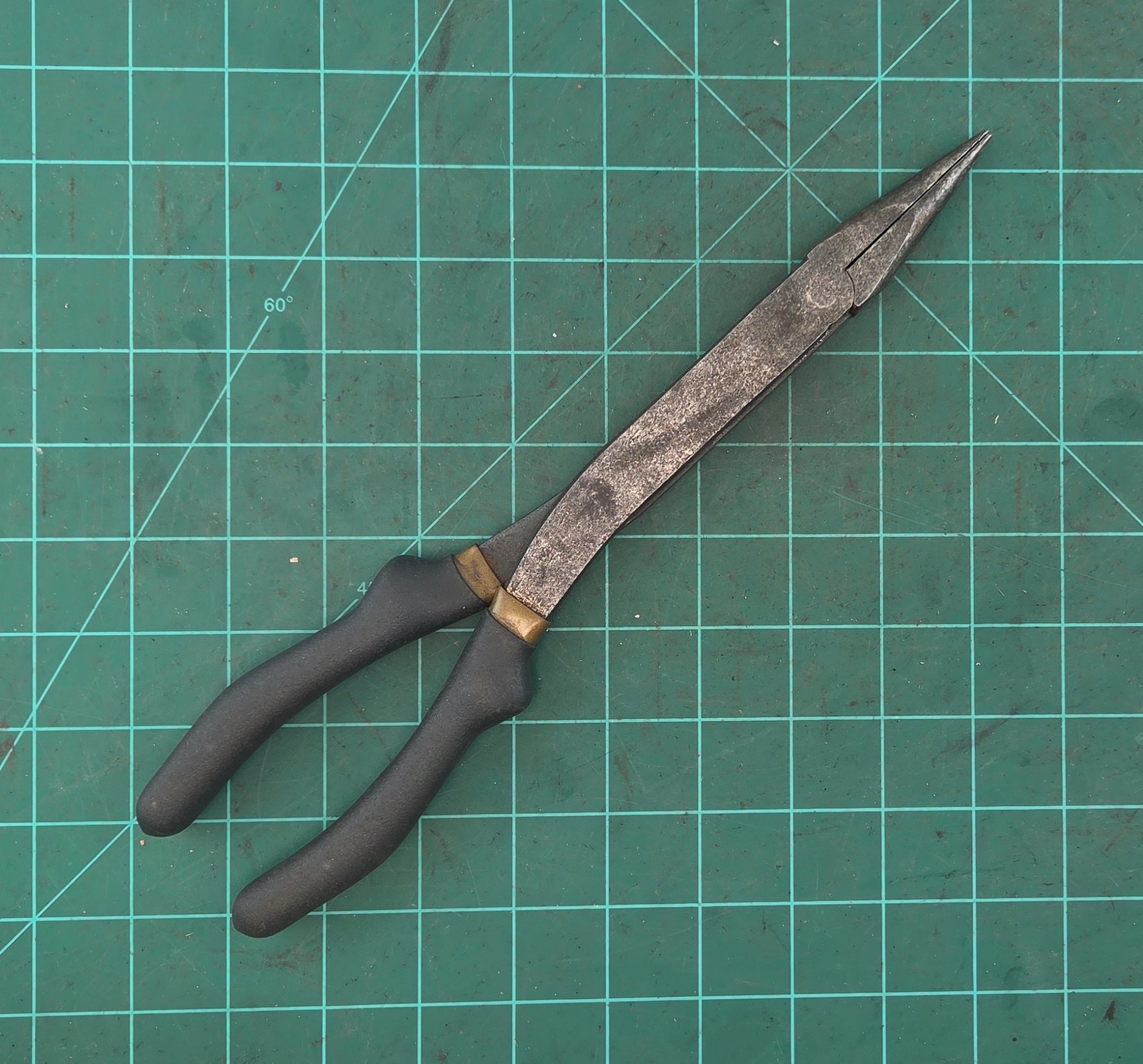 Craftsman Professional USA Long Needle Nose Pliers 45595 USA Rare Black & Gold