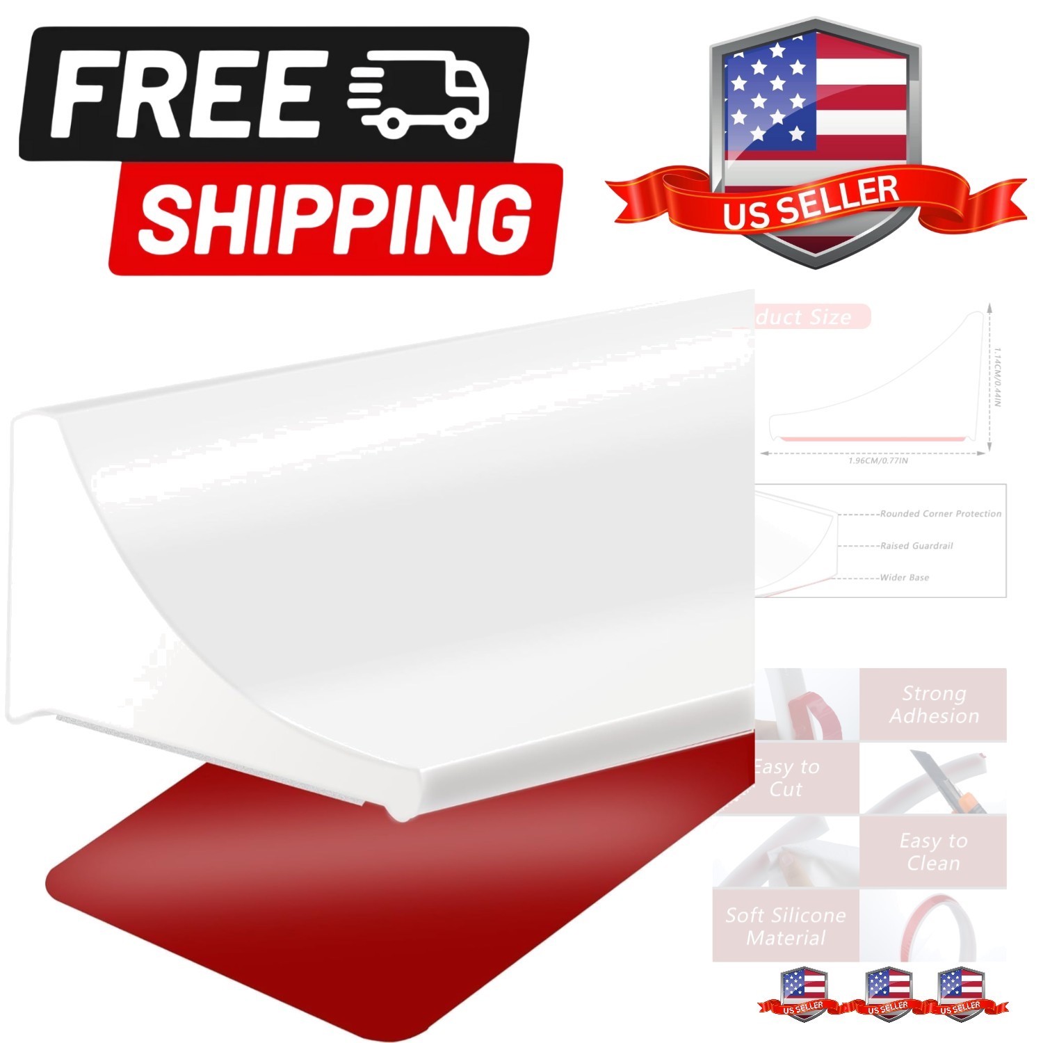 78 Inch Shower Threshold Water Dam, Silicone Barrier Shower Door Bottom Seal ...