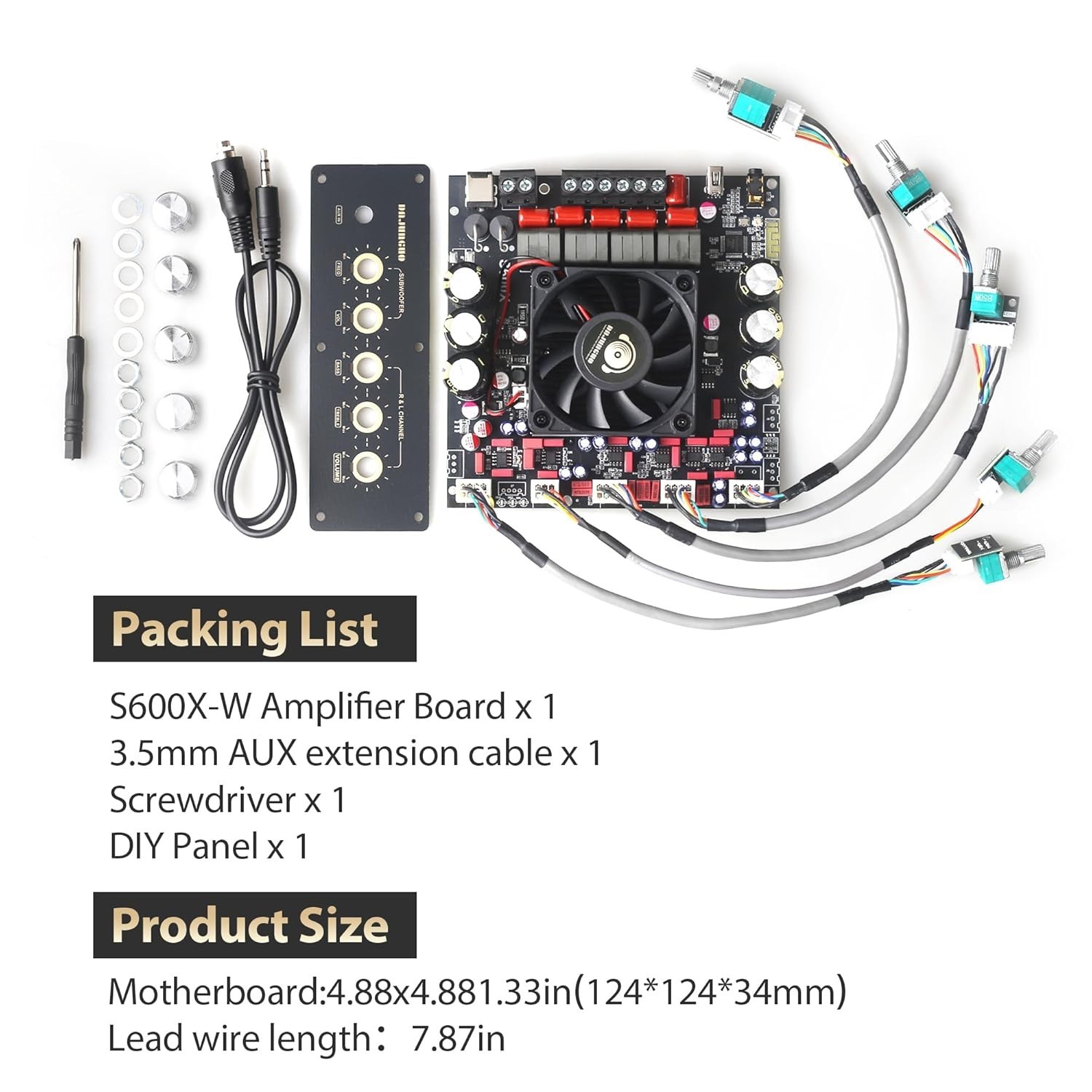 High-Performance 1200W Amplifier Board with Bluetooth 5.2 & Protection Features