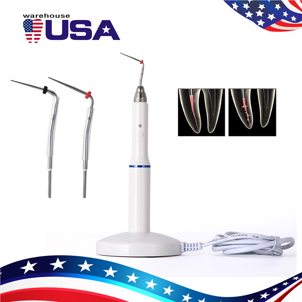 Dental Eodo Obturation System Gutta Percha Endo Heated Pen &2 Tips