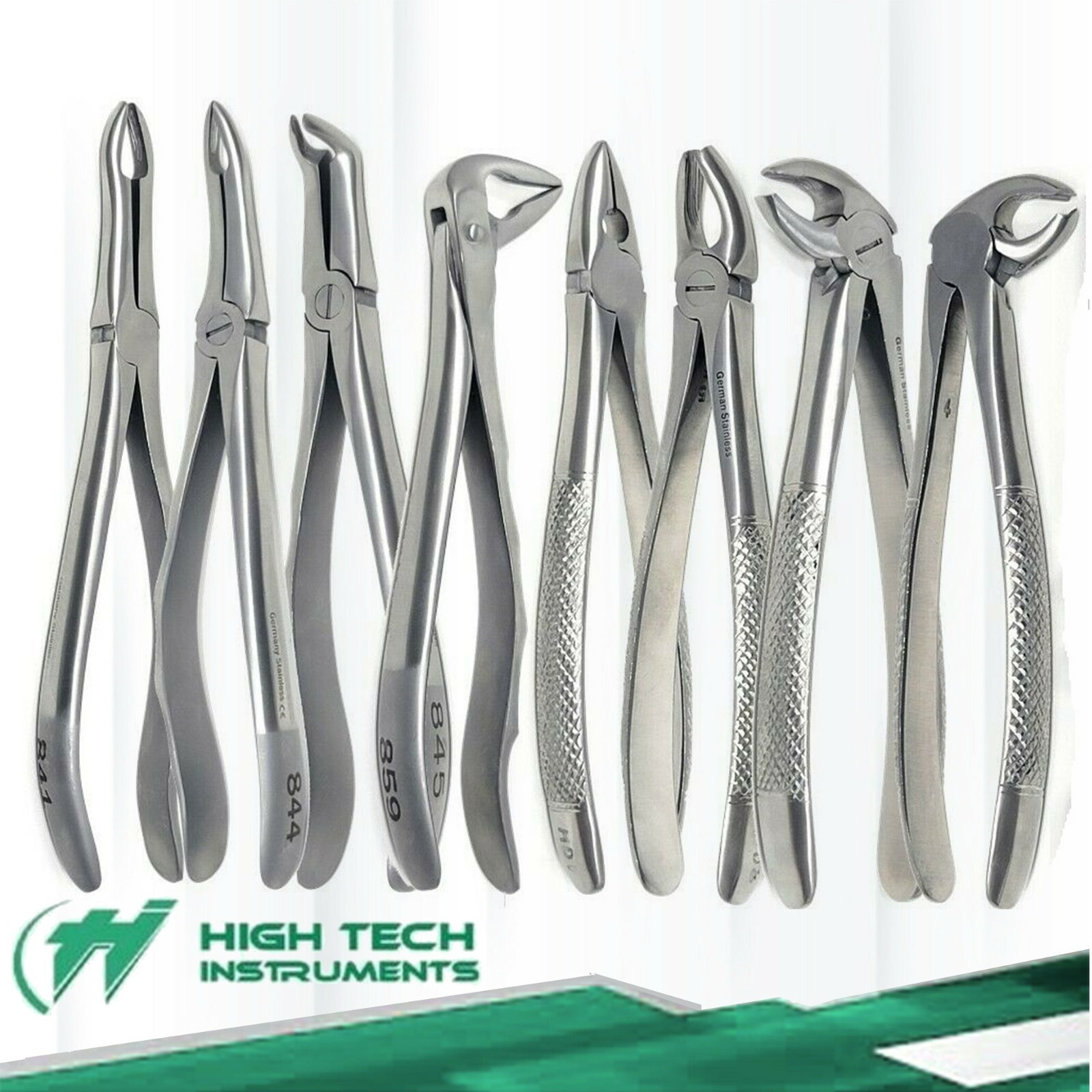 Set Of 8 German Stainless Steel  Dental Extracting Extraction Forceps A+ Quality