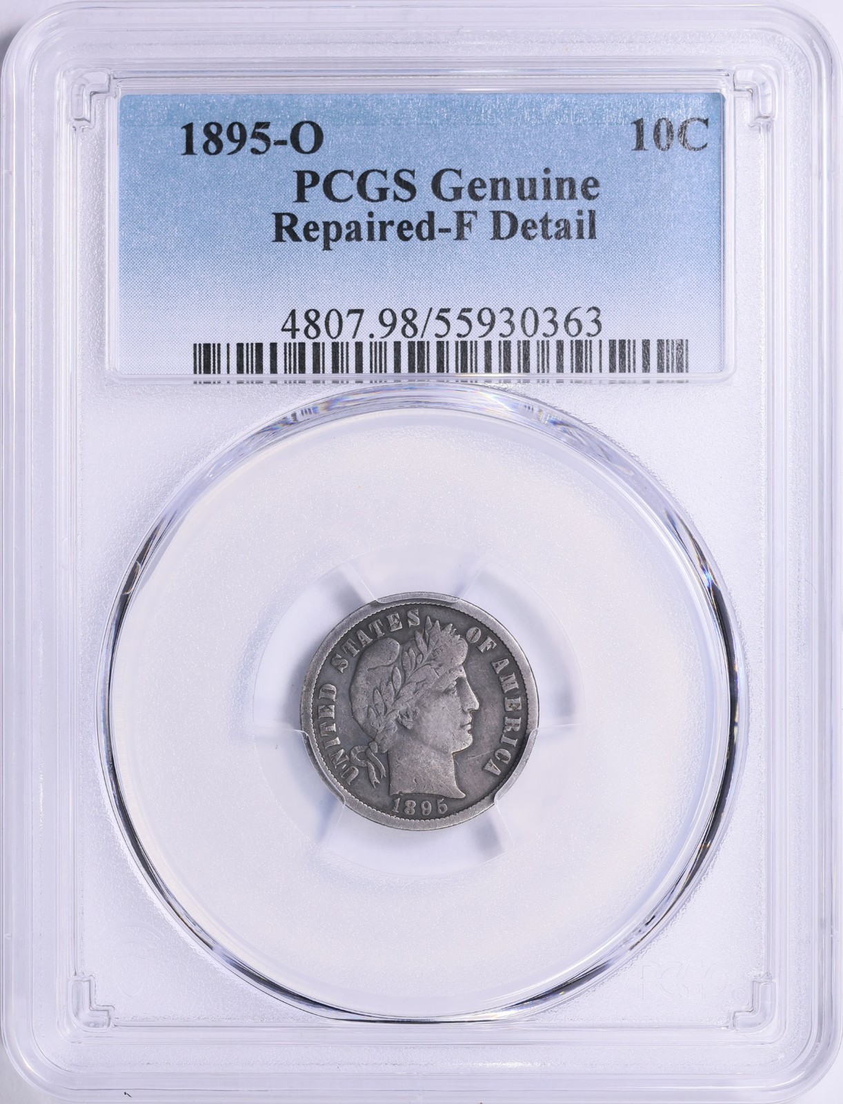 1895-O Barber Dime : PCGS Fine Details