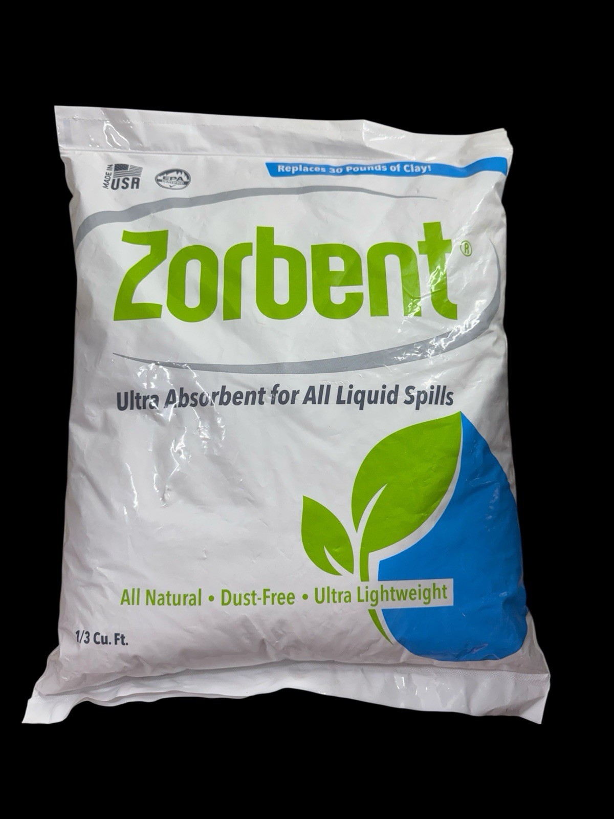 Zorbent Ultra Absorbent 10 Quart All Natural Dust Free Granular Spill Absorber
