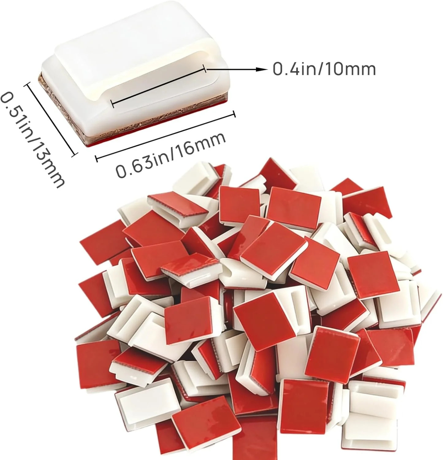 120PCS LED Strip Light Clips, Self-Adhesive Mounting Clips & Mini Cable Clips fo