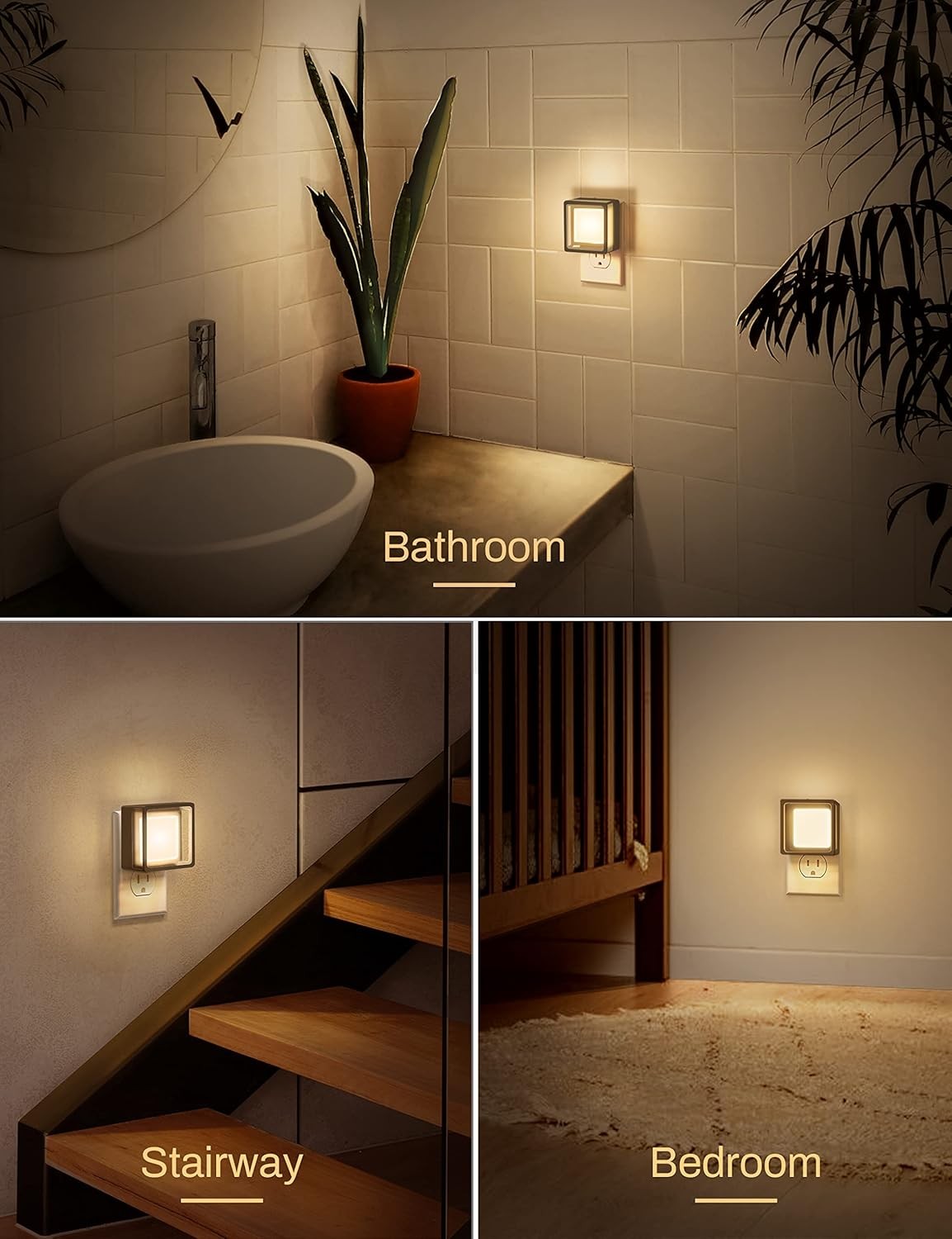 DORESshop LED Night Light, Lights Plug 2 Count (Pack of 1), Soft White