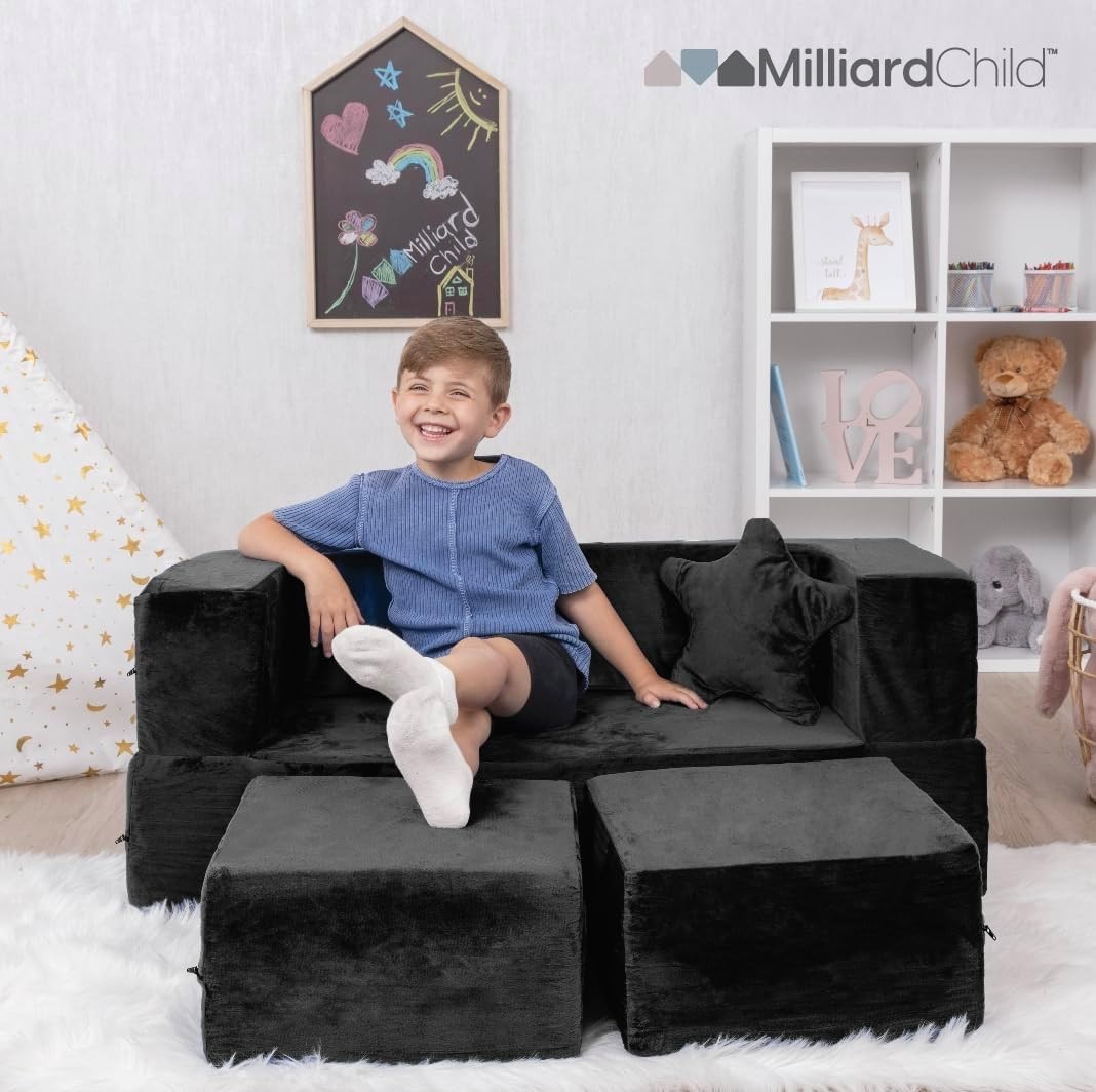 Durable Kids Loveseat with Removable Cover - Fun for Playtime Adventures