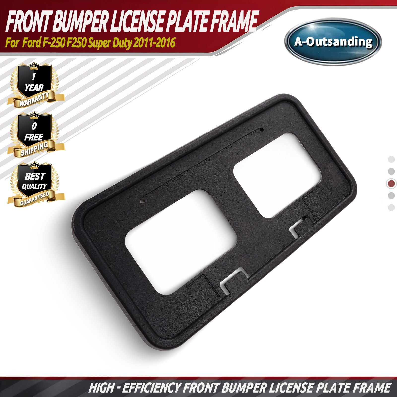 Front License Plate Bracket Holder For 11-16 Ford F250 F350 F450 F550 Super Duty