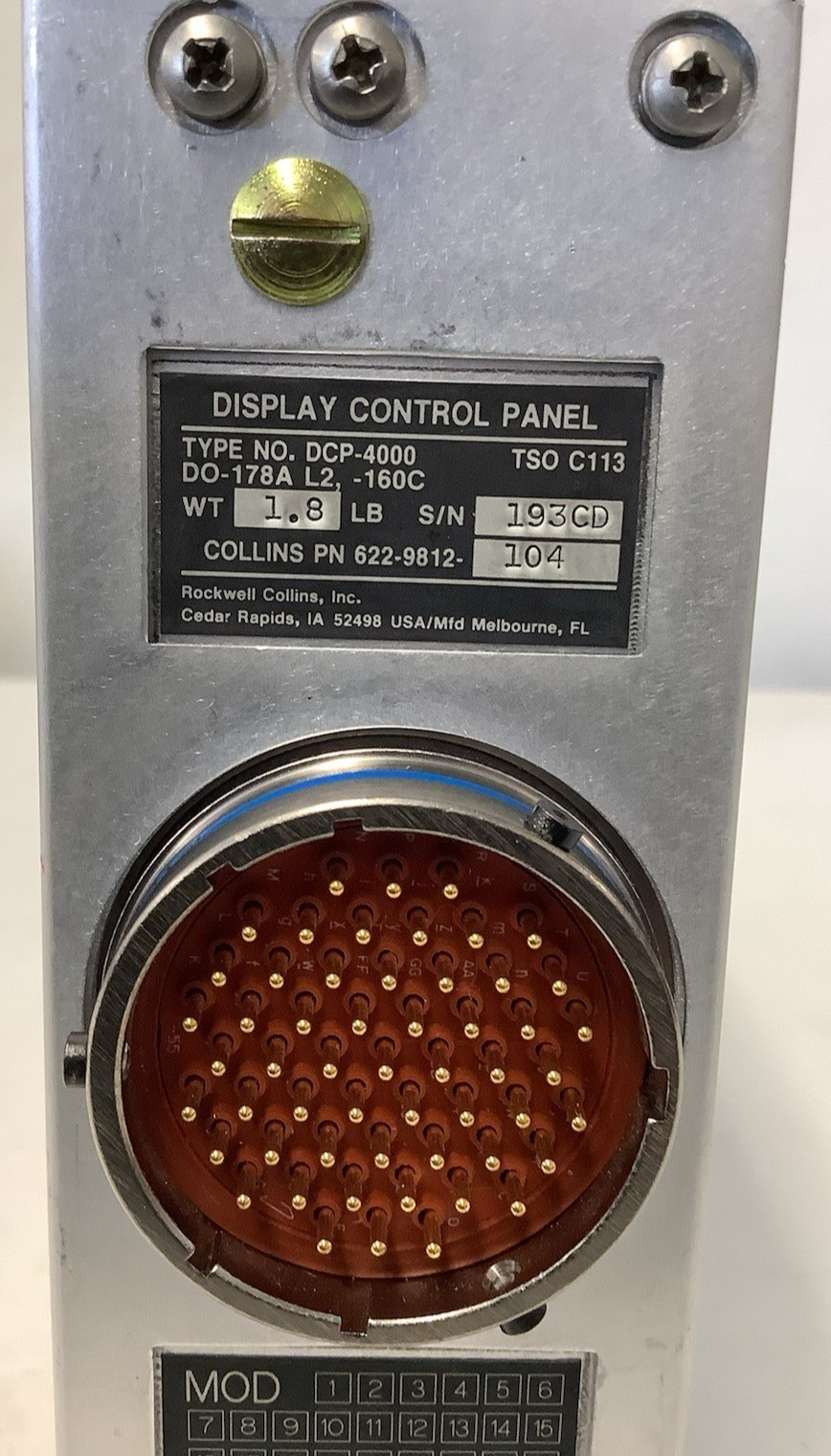Collins Display Control Panel DCP-4000 622-9812-104