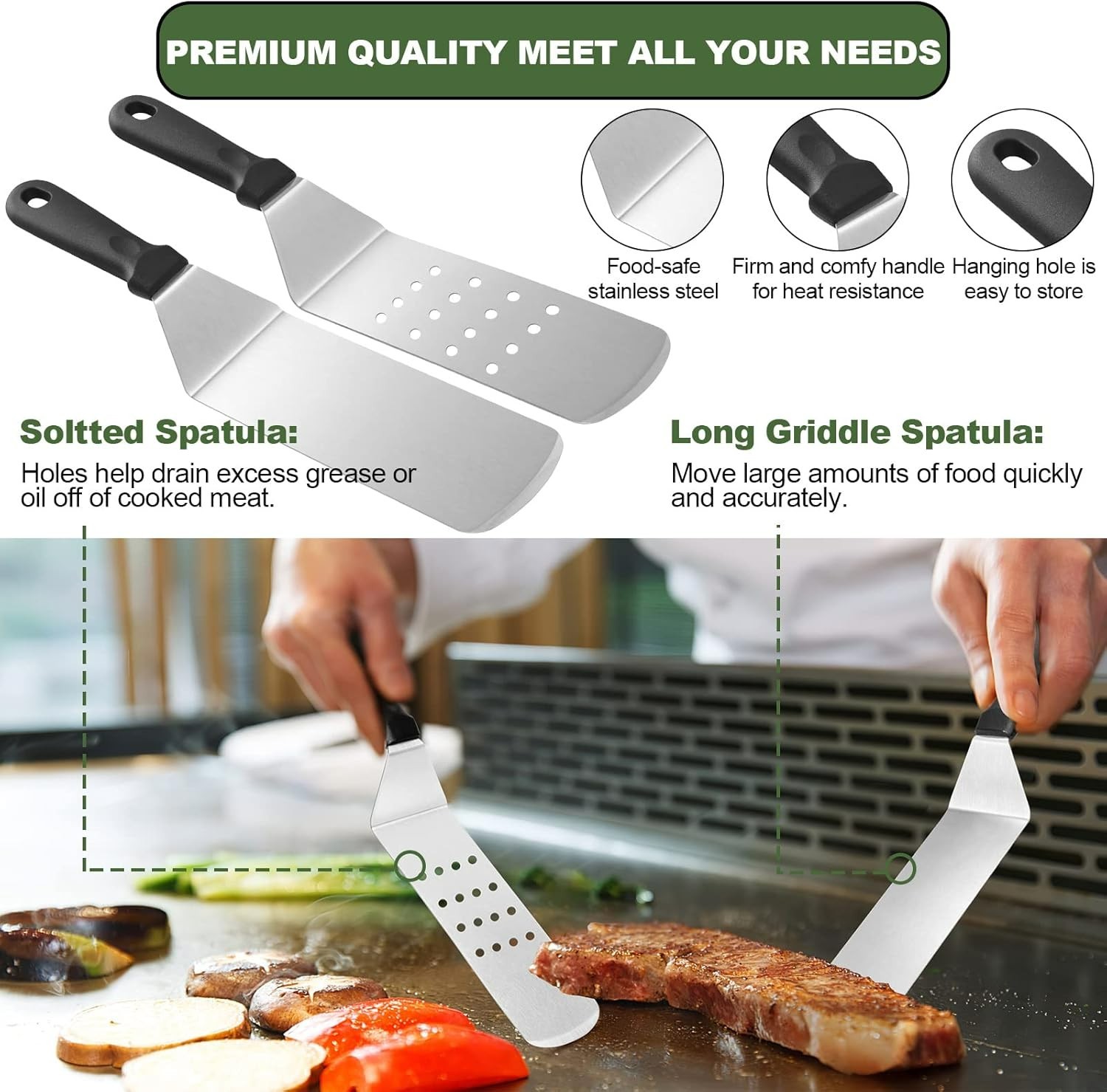 18PCS Griddle Accessories Kit, Flat Top Grill Accessories Set for Blackstone ...
