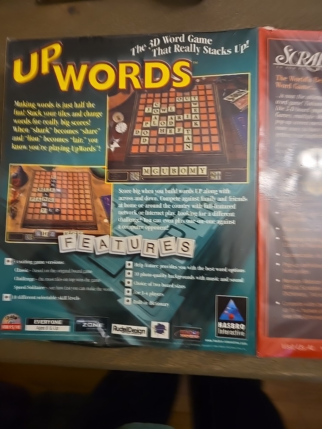 Up Words & Scrabble Hasbro Interactive PC CD ROM Game Windows 95/98 See All Pics