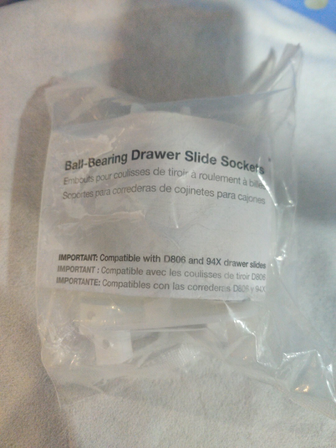 Everbilt Face Frame Socket Set for Everbilt D806 and 94X Drawer Slides, 2 Pack