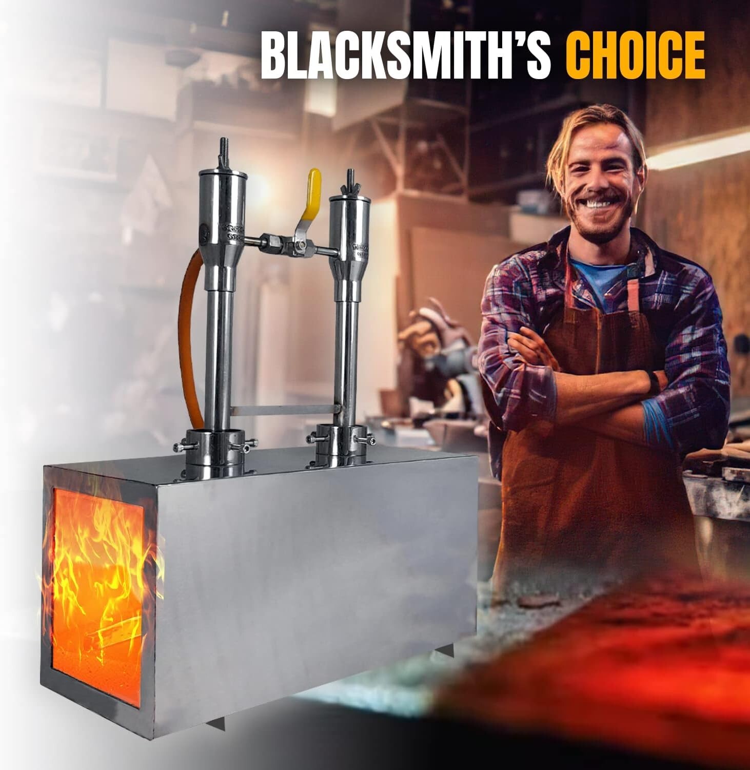 Blacksmithing Forge Two Burner - 2600F Rated - for Knife Making Farrier Tools