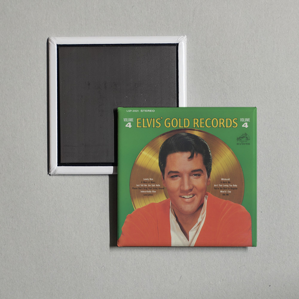 Elvis Presley - Elvis' Gold Records, Vol. 4 Album Cover Locker Fridge Magnet