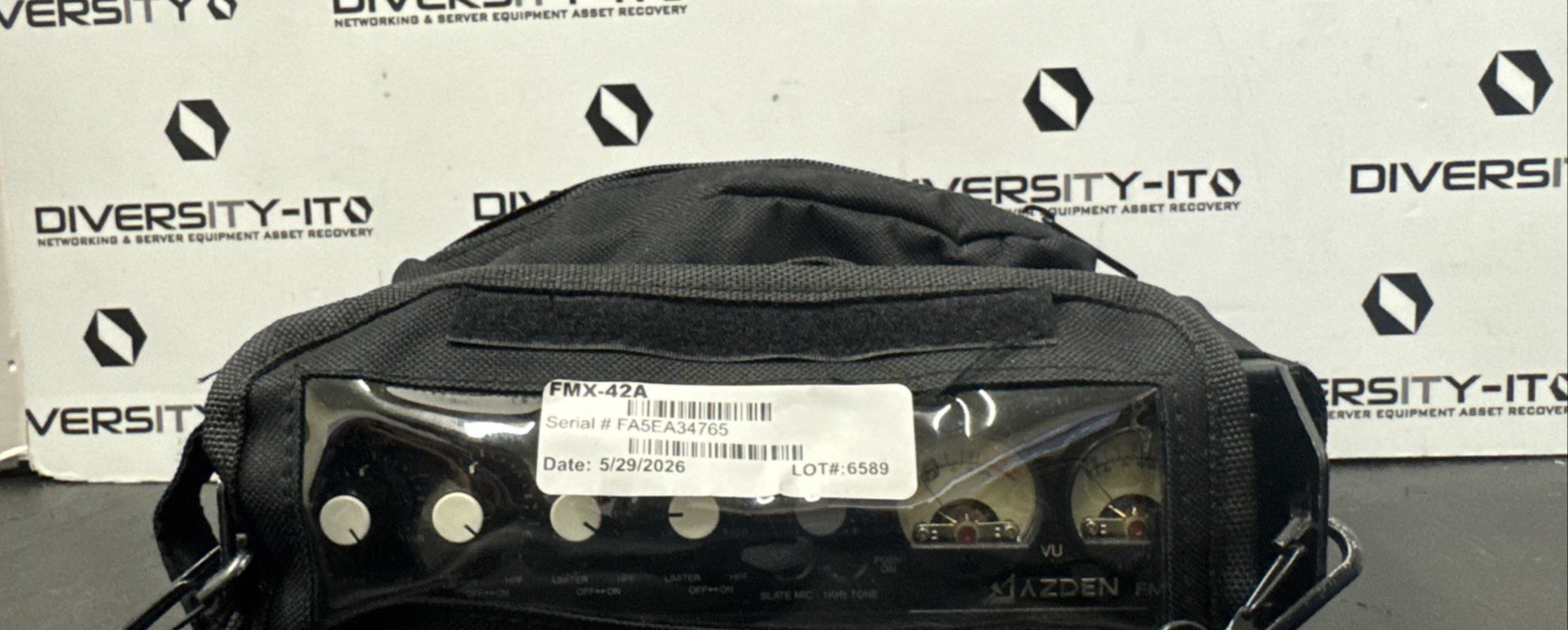 Immaculate Azden FMX-42a Portable Field Mixer, Power Supply, Field Soft Case