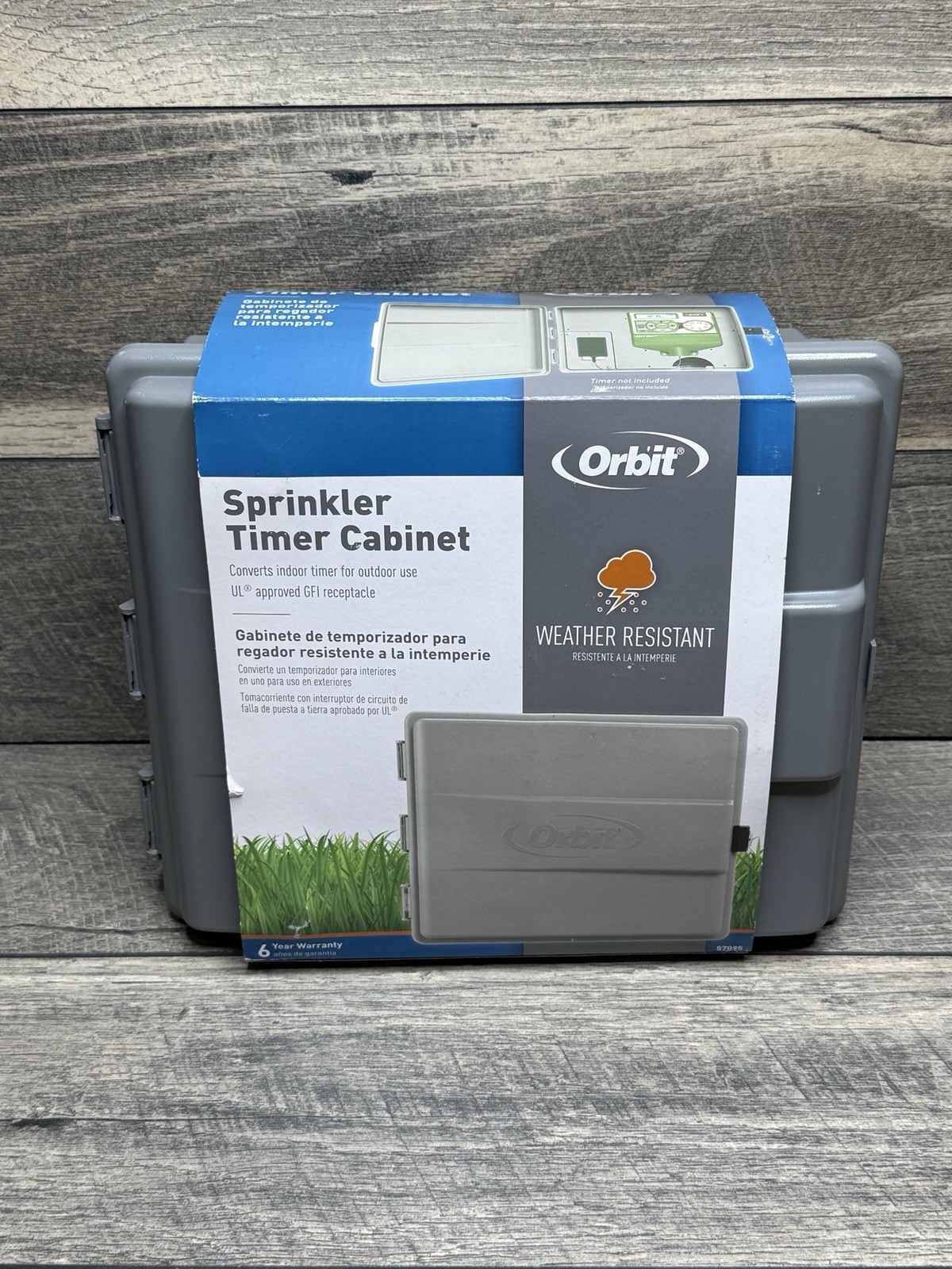 Orbit 57095 Water Sprinkler Timer Cabinet GFCI 9.25" H x 10.75" W × 3.25 D