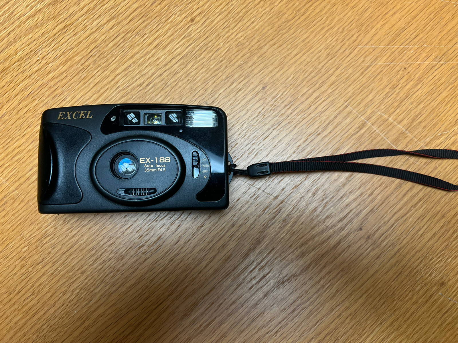 Excel EX-188 Auto Focus 35mm F4.5 Film Camera With Strap Tested Works