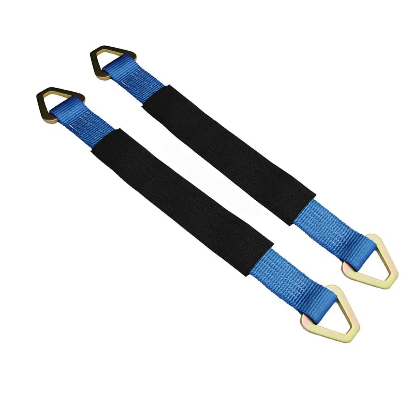 Heavy Duty 36" Blue Axle Straps Tie Downs for Towing & Racing  2PacK