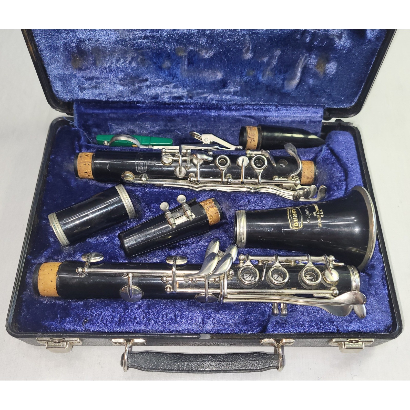 Bundy Resonite Clarinet Selmer USA Black Vintage Student With Case Lyre