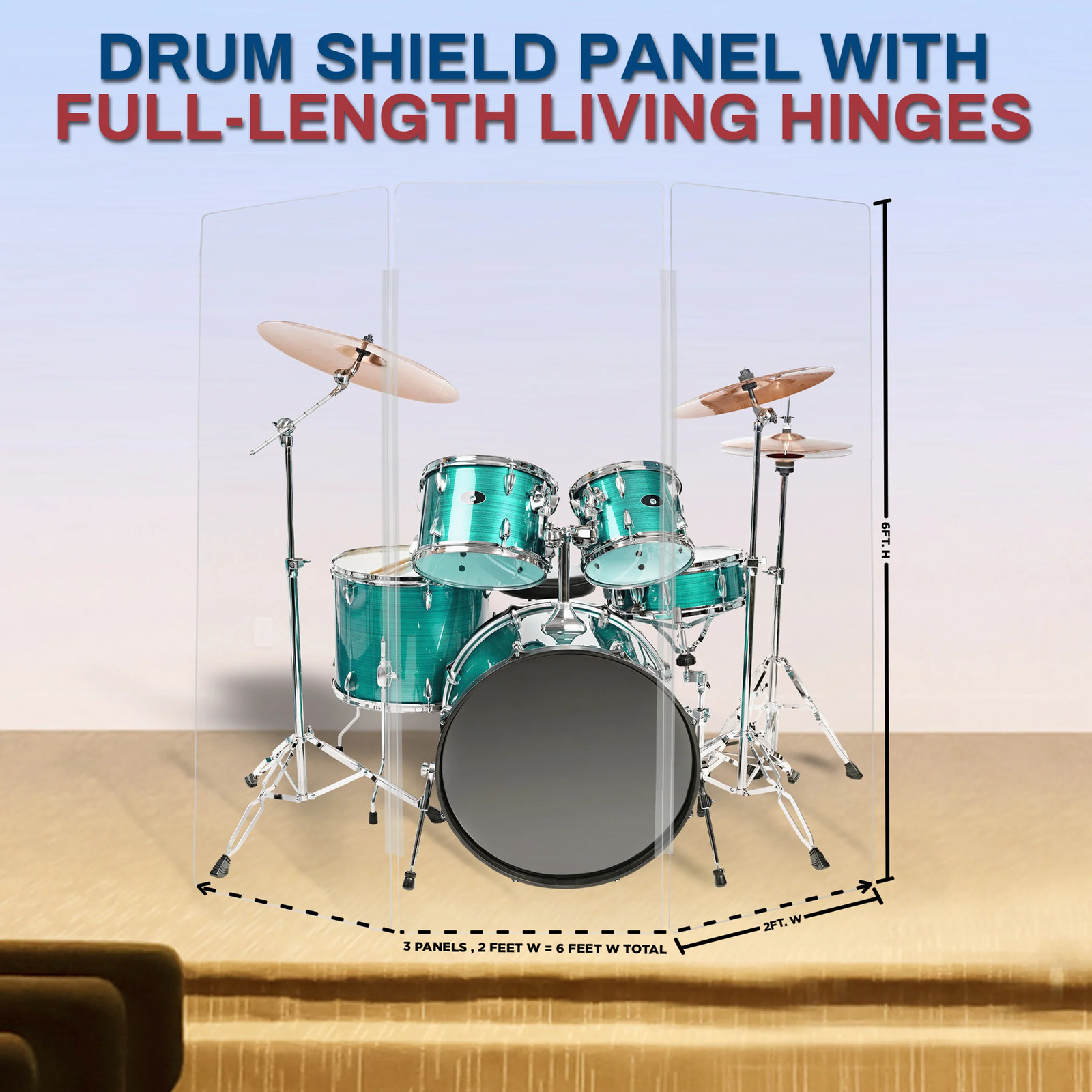 Drum Shield 2ft. x 6 ft. Panels