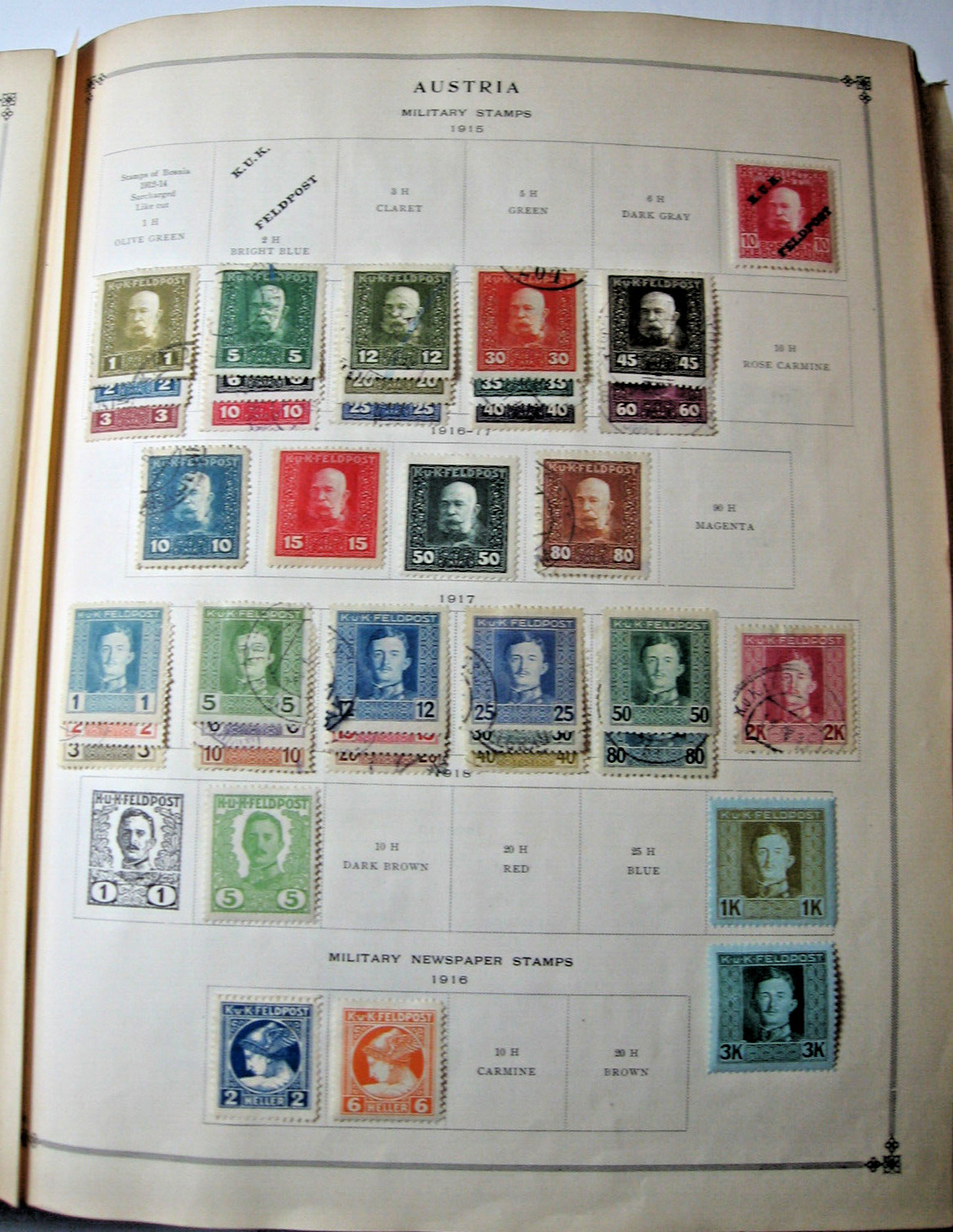 63 Austria Mililtary and Postage Due stamps from 1893 to 1916