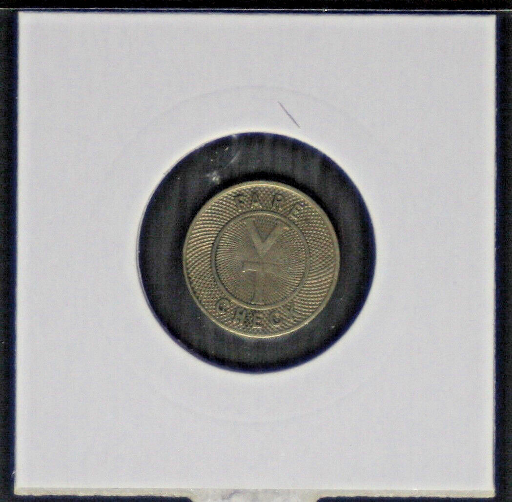 Vintage Transit Token - Valley Transportation Fare Check TOK73