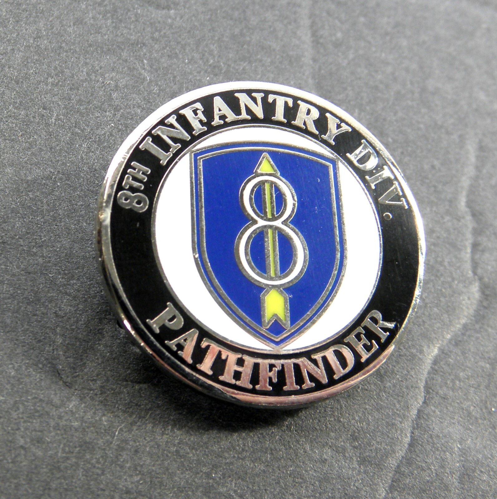 ARMY 8th INFANTRY DIVISION PATHFINDER LAPEL PIN BADGE 1 INCH