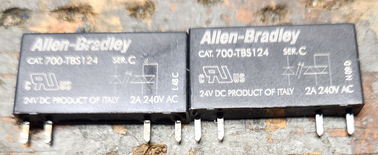 (Lot of 2) Allen Bradley 700-TBS124 Solid State Relay