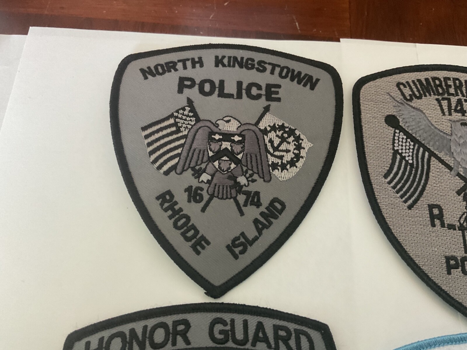 Police collectors patch set Rhode Island 6 pieces full size