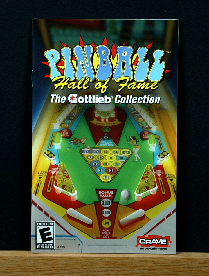 PINBALL HALL OF FAME  -  MANUAL ONLY NO GAME (Sony Playstation 2)