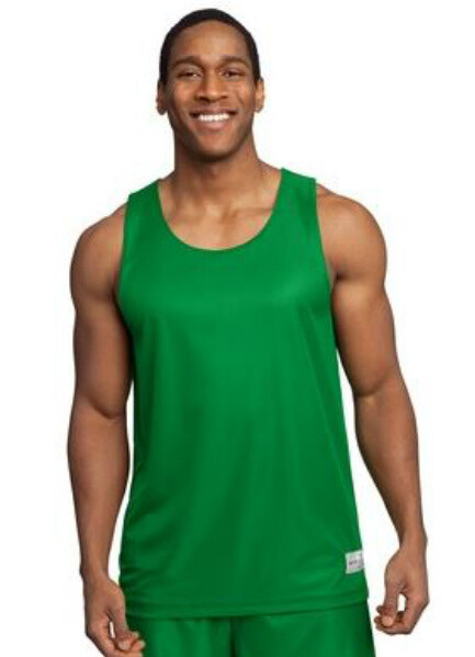 Sleeveless Reversible Moisture Wicking Mesh Basketball Jersey Tank Adult Green