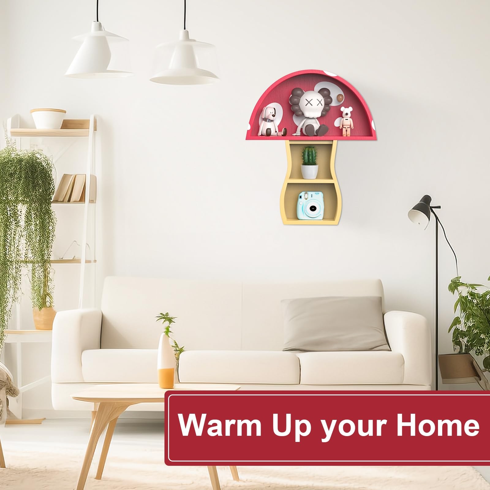 Floating Wooden Shelf, Bathroom Shelves,Decor,Wall Shelves for Nursery Living...