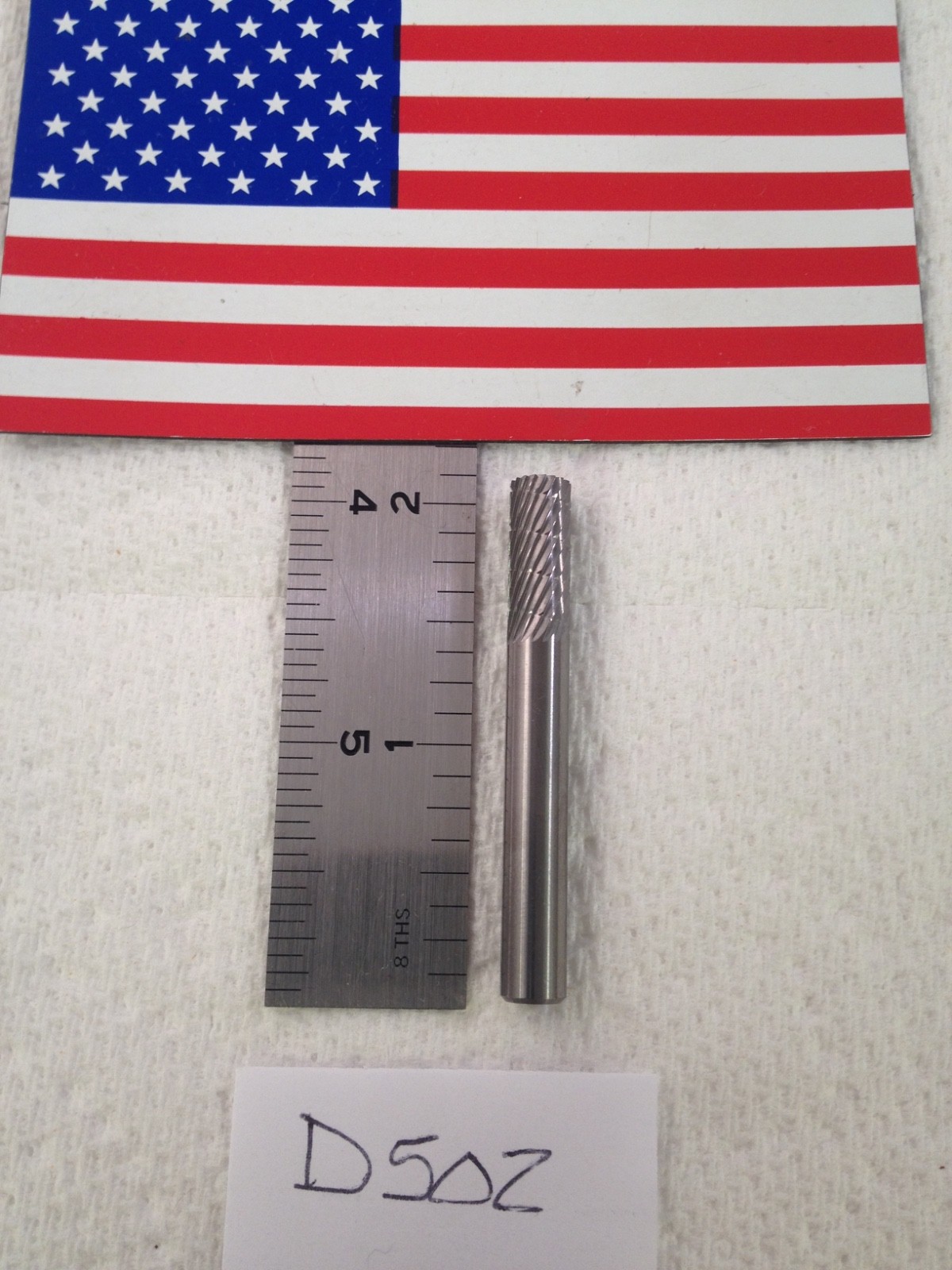 1 NEW FALCON / SGS 1/4" (.250) SHANK CARBIDE BURR. SINGLE LINE CUT SA-1 {D502}