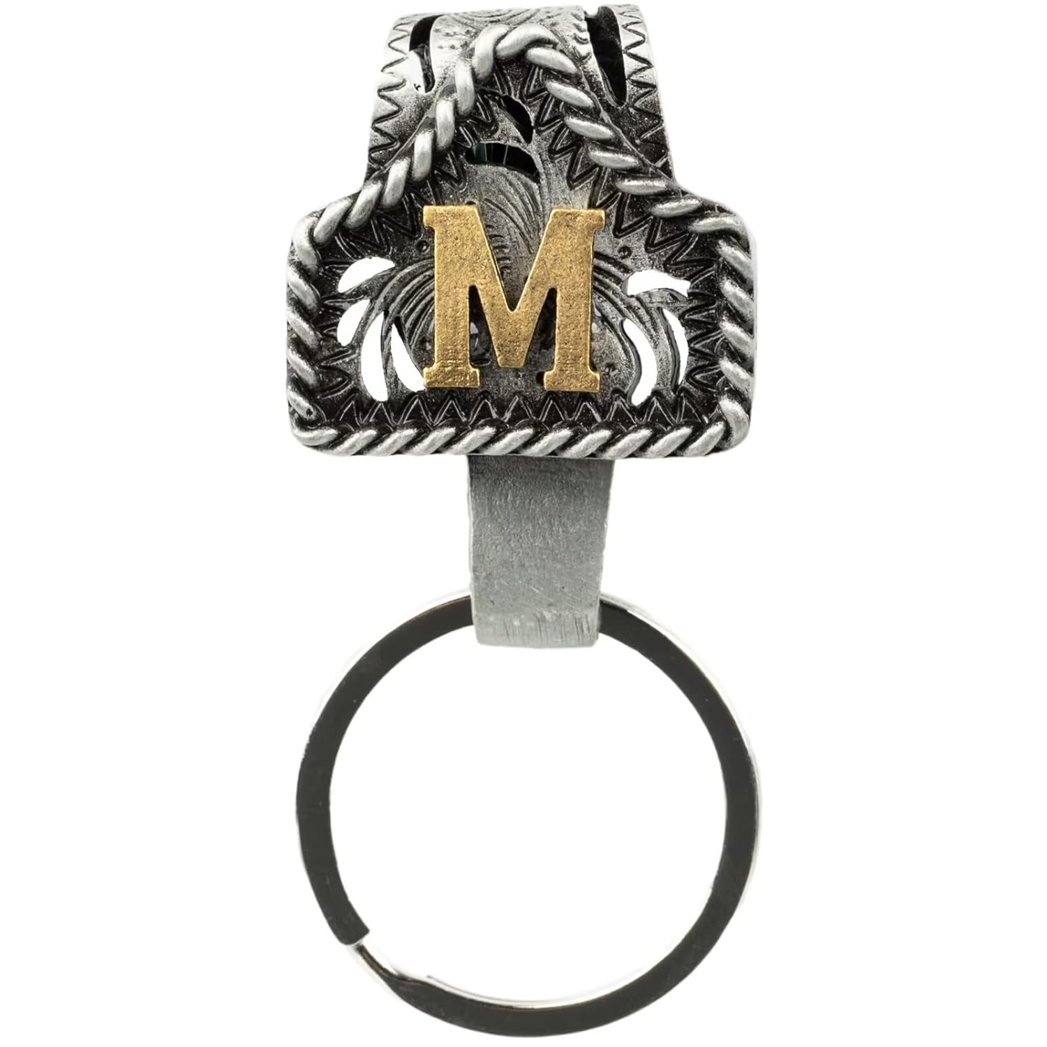 Vintage Western Cowboy Handmade Metal A-Z Initial Letter Keychain Keychain
