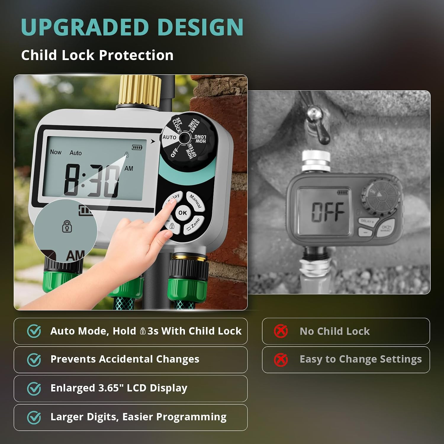 QUOBAS Brass Sprinkler Timer for Garden Hose, Programmable Water Timer for Hose