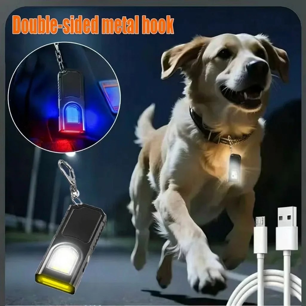 Powerful Mini LED Keychain Flashlight USB Rechargeable Waterproof EDC SOS Light